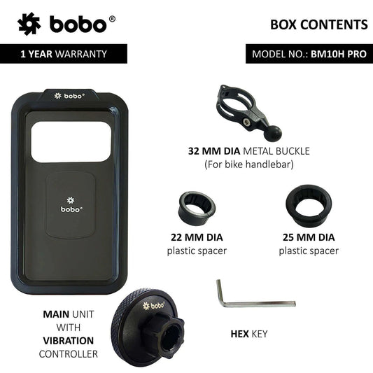 BOBO BM10H PRO Fully Waterproof Bike Phone Holder with Vibration Controller