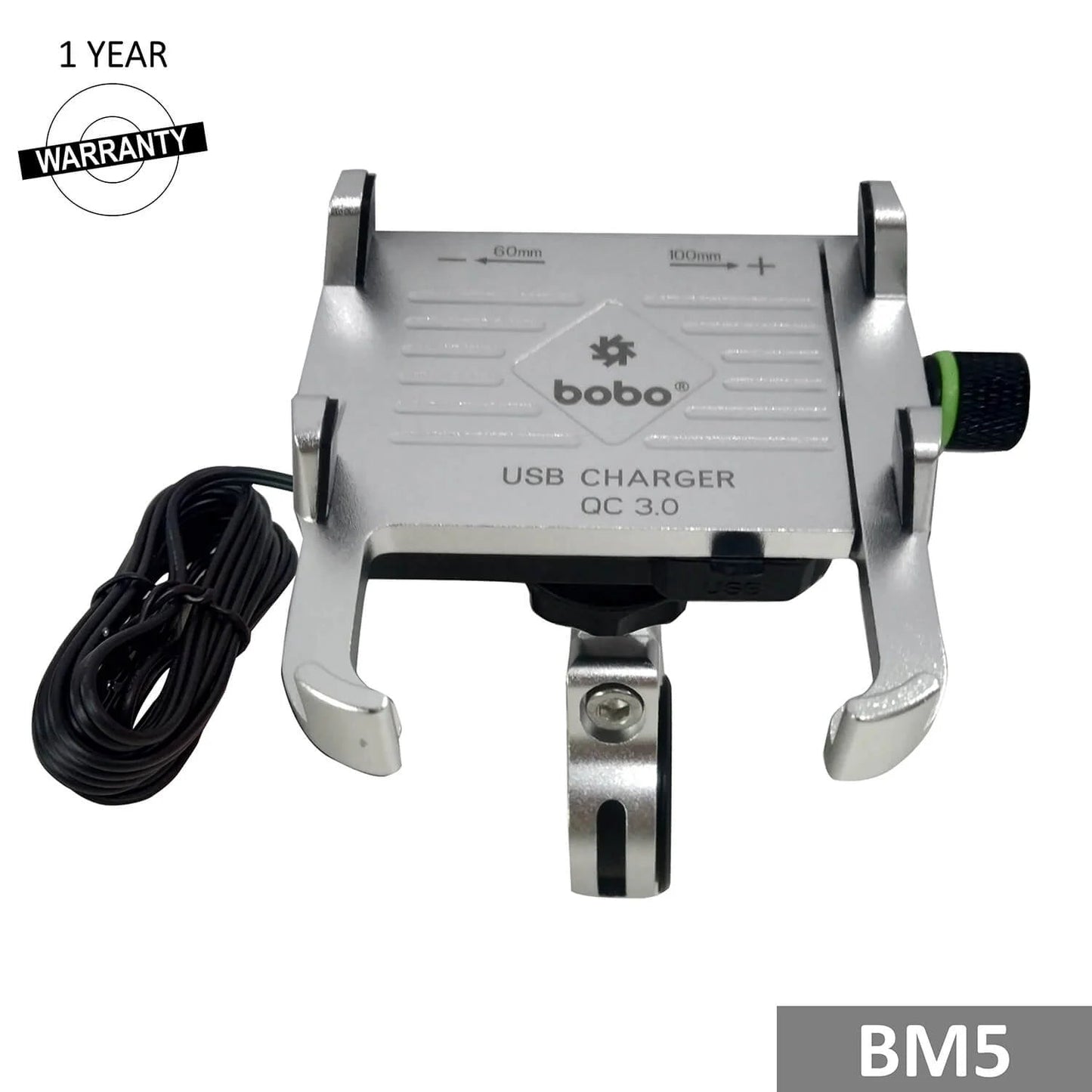 BOBO BM5 Aluminium Bike Phone Holder With Fast USB 3.0 Charger