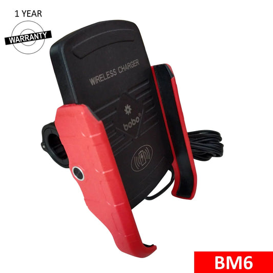 BOBO BM6 Bike Phone Holder with Fast 15W Wireless Charger