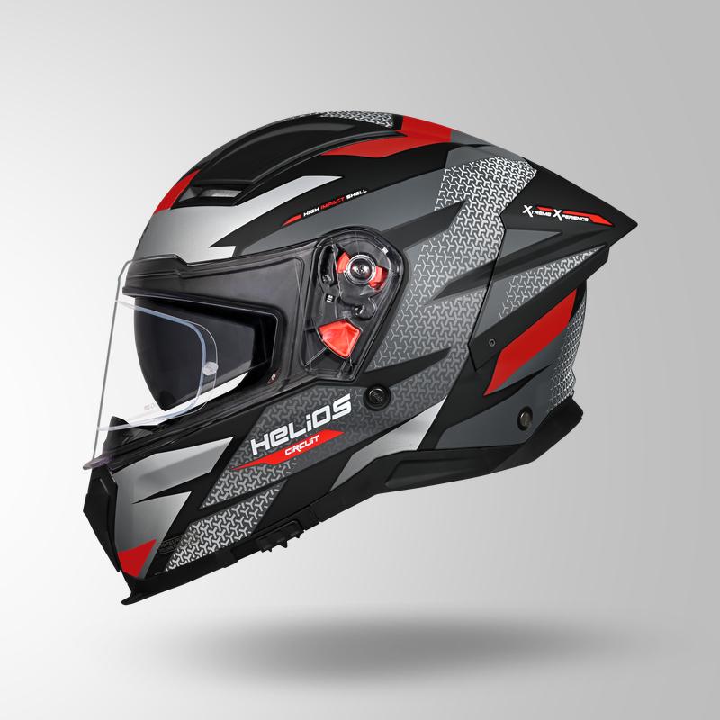 HELIOS D2 CIRCUIT DECOR MATT BLACK & RED
