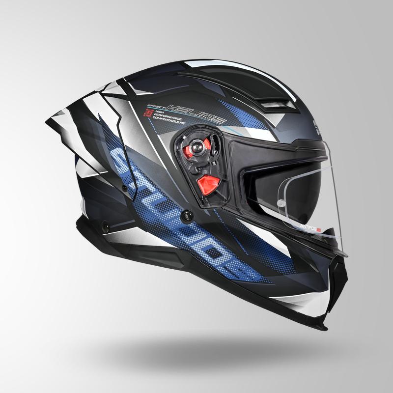 HELIOS EFFECT MATT BLACK / BLUE & WHITE