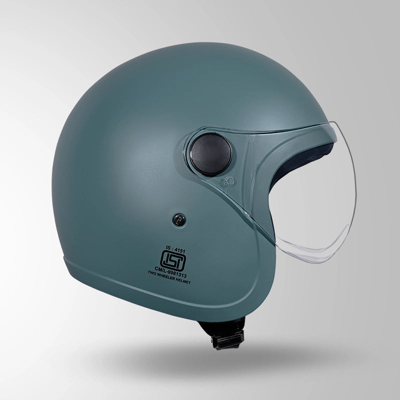 JET MATT SHARK SKIN BLUE WITH SHORT VISOR