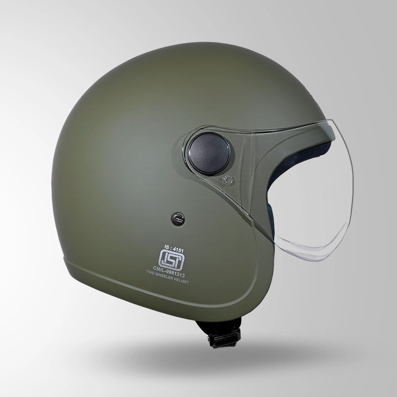 JET MILITARY GREEN WITH SHORT VISOR