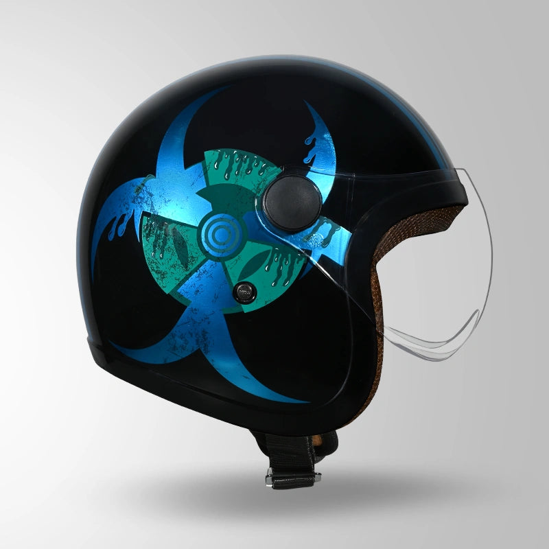 JET TOXIC BLACK & BLUE WITH METALLIC FOIL
