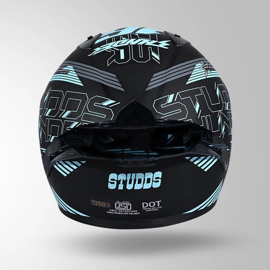 THUNDER D11 DECOR MATT BLACK & BLUE WITH SPOILER