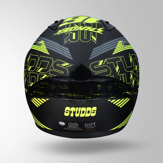 THUNDER D11 DECOR MATT BLACK & FLUORESCENT YELLOW WITH SPOILER