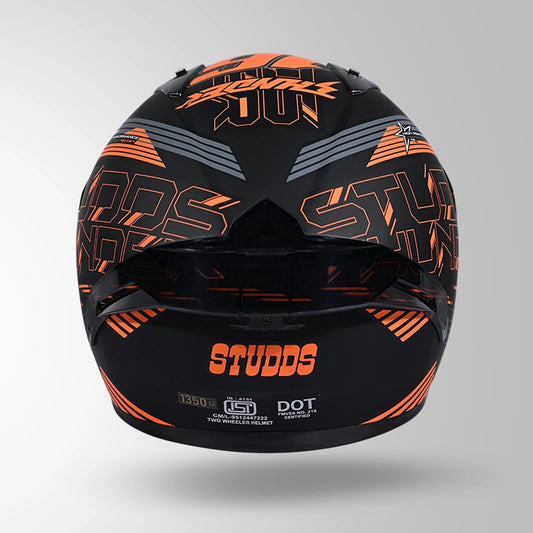 THUNDER D11 DECOR MATT BLACK & ORANGE WITH SPOILER