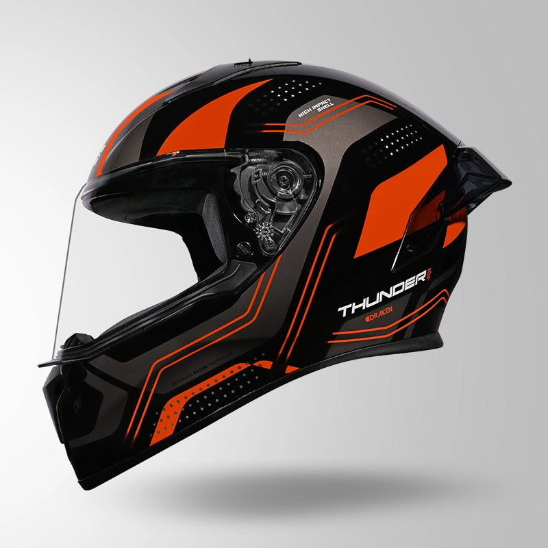 THUNDER D2 DRAKEN DECOR BLACK & ORANGE WITH SPOILER