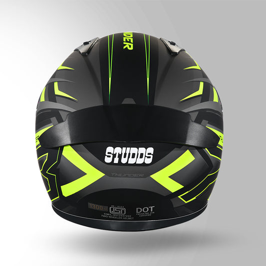 THUNDER D6 DECOR MATT BLACK / GREY & YELLOW WITH SPOILER