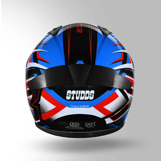 THUNDER D6 DECOR BLACK / WHITE & BLUE WITH SPOILER