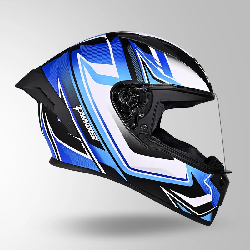 THUNDER D9 FLASH DECOR MATT BLACK & BLUE