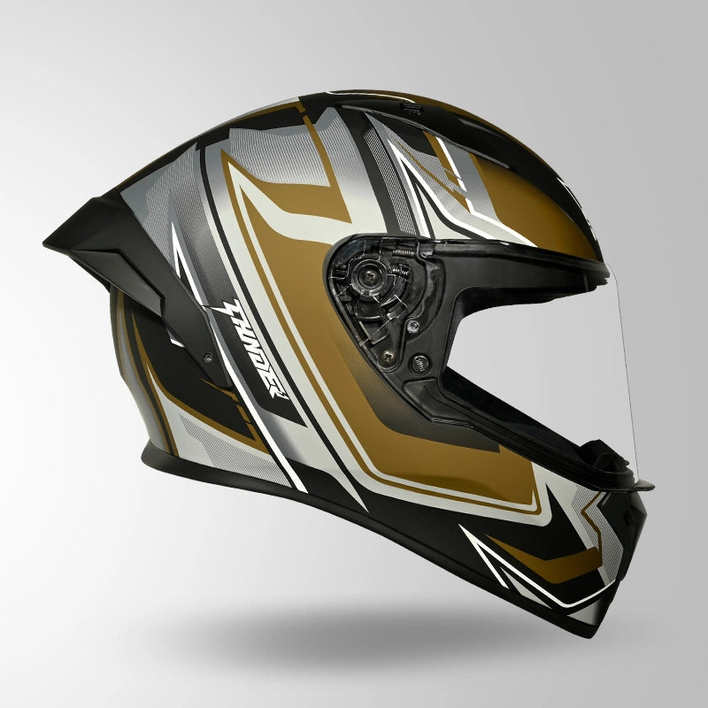 THUNDER D9 FLASH DECOR MATT BLACK & GOLDEN