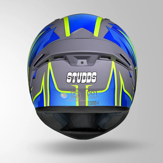 THUNDER D9 FLASH DECOR MATT GREY & BLUE