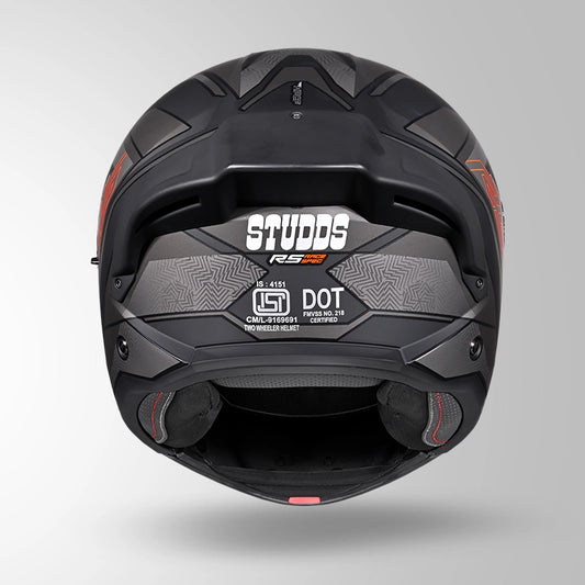 TROOPER D4 RACE DECOR MATT BLACK / ORANGE & GREY