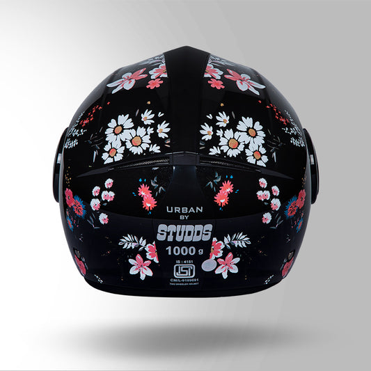URBAN SUPER D2 DECOR BLACK WITH FLOWER GRAPHICS