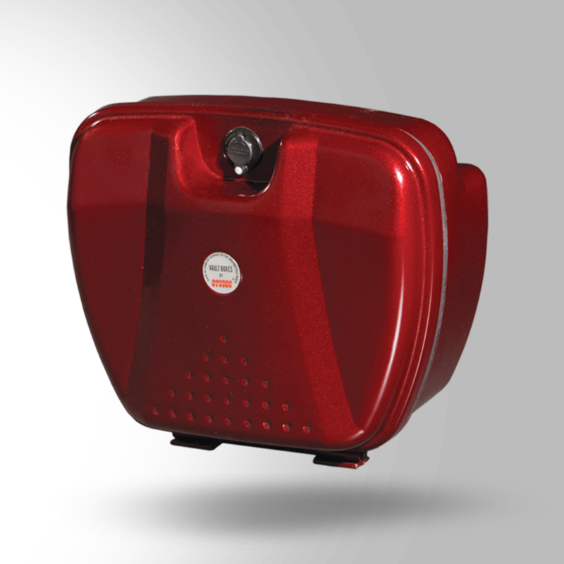 VAULT BOX IN WINE RED COLOUR SIDE MOUNTING