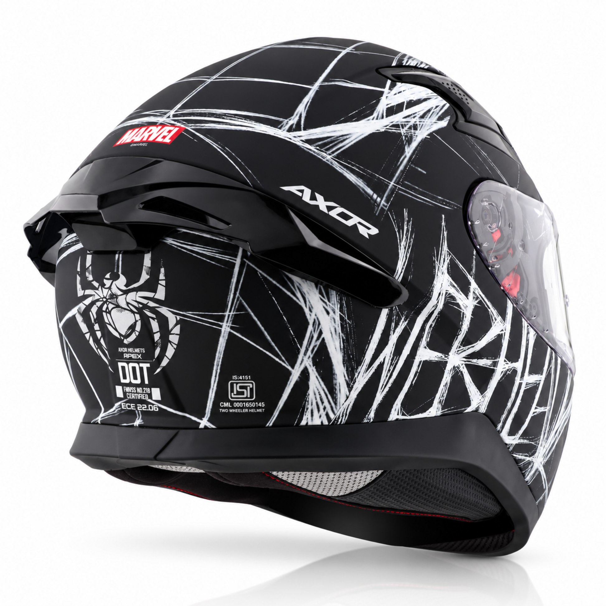 Axor Apex Marvel Spider Man Edition Full-Face Helmet With Spoiler