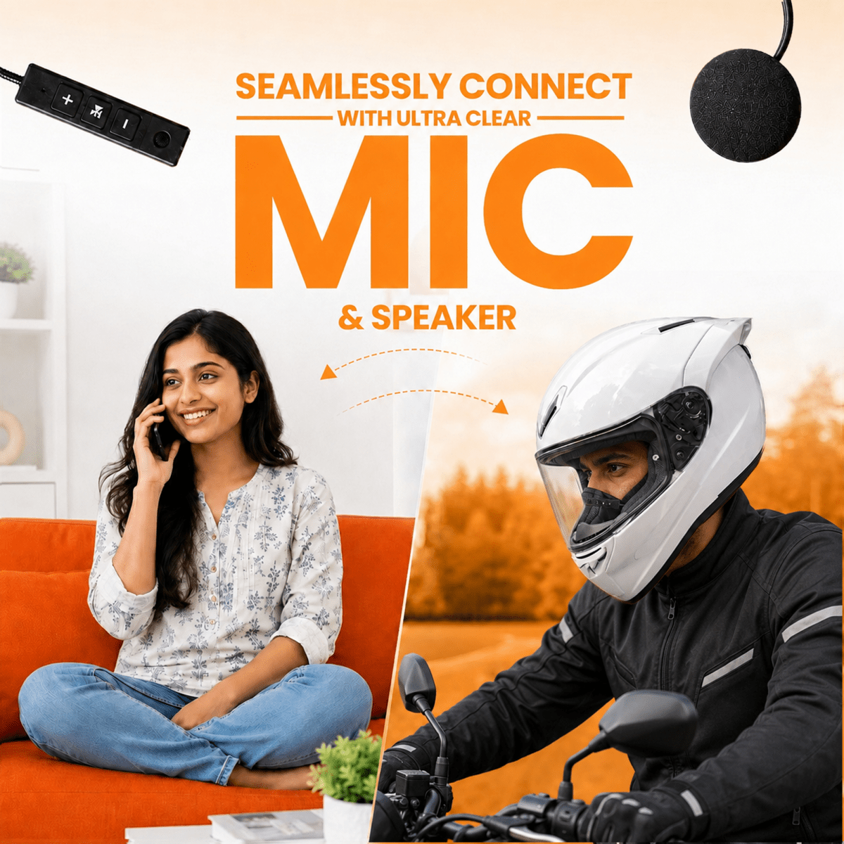 LGP BLUETOOTH BT-8 WIRELESS HELMET HEADSET FOR CALLING AND MUSIC WITH MIC