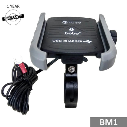 BOBO BM1 Bike Phone Mount with USB 3.0 Fast charger