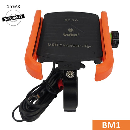 BOBO BM1 Bike Phone Mount with USB 3.0 Fast charger