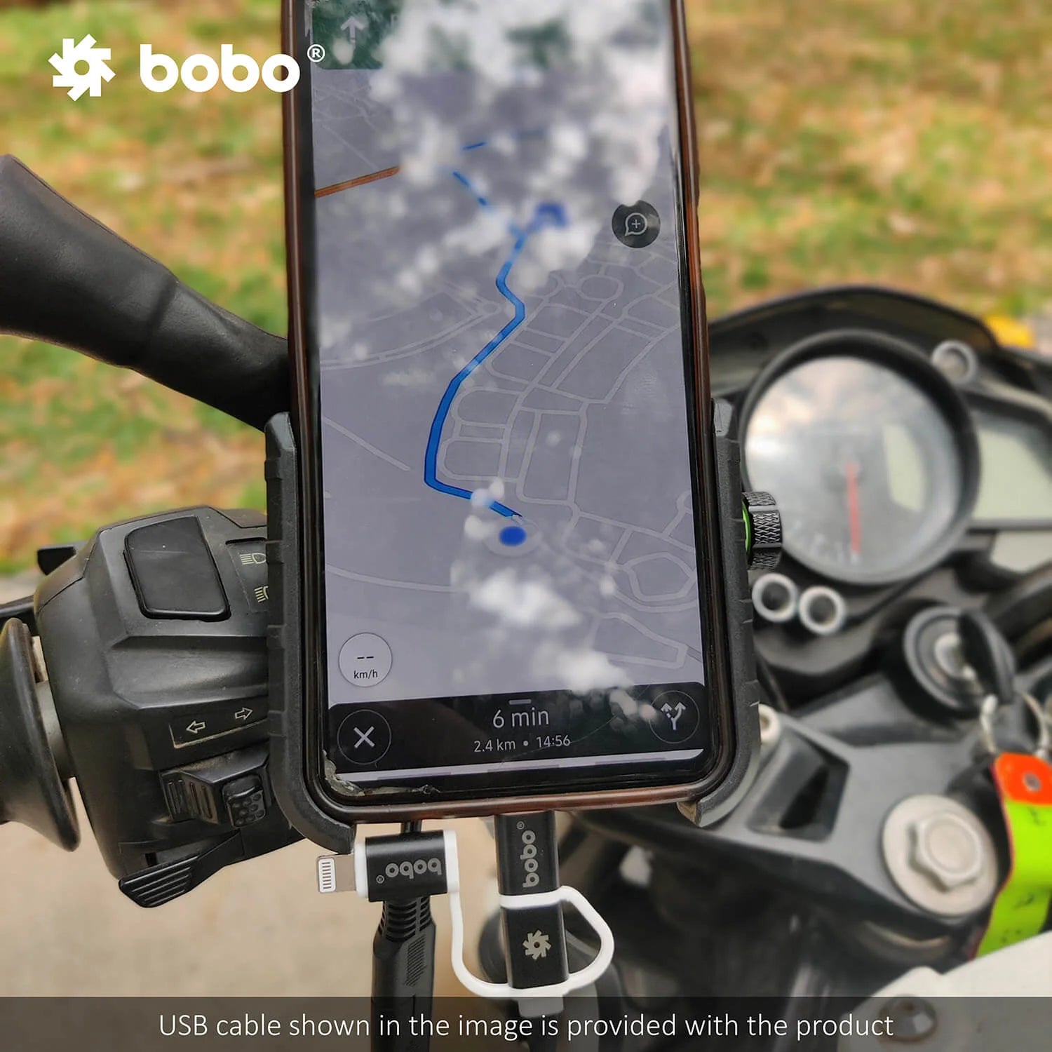 BOBO BM1 PRO Bike Phone Holder with USB 3.0 Charger & SAE Connector