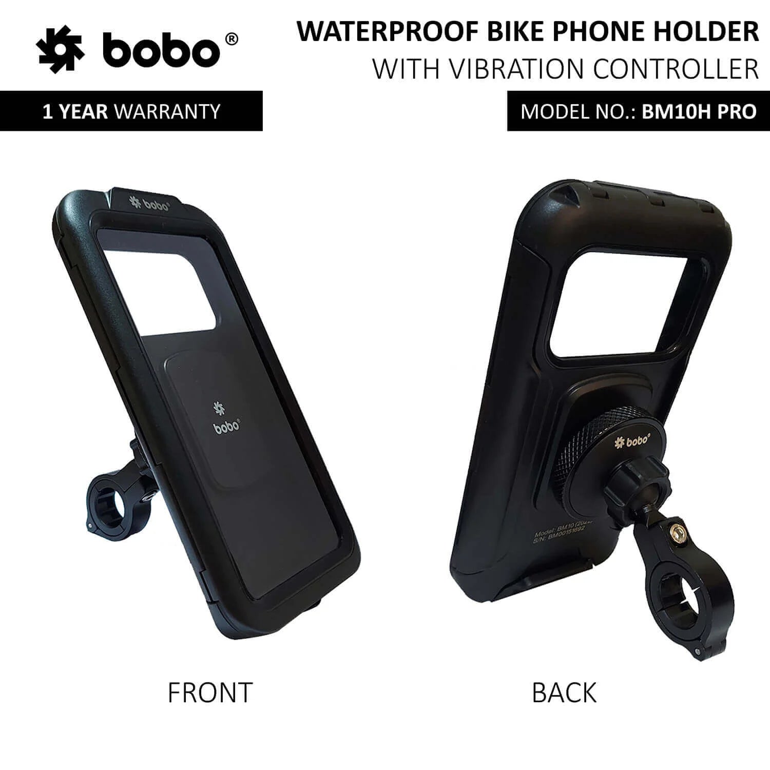 BOBO BM10H PRO Fully Waterproof Bike Phone Holder with Vibration Controller