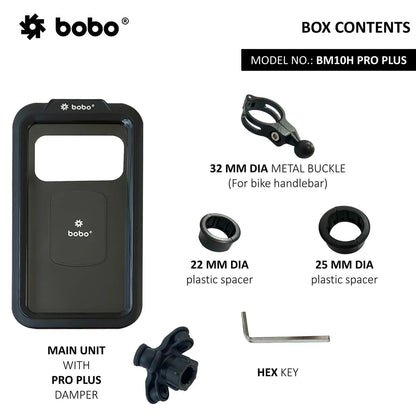 BOBO BM10H/M PRO PLUS Fully Waterproof Bike Phone Holder with PRO PLUS Vibration Damper