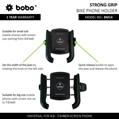 BOBO BM14 Bike Phone Holder with Quick Release