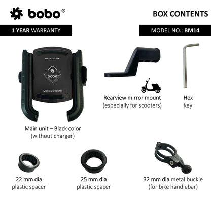 BOBO BM14 Bike Phone Holder with Quick Release