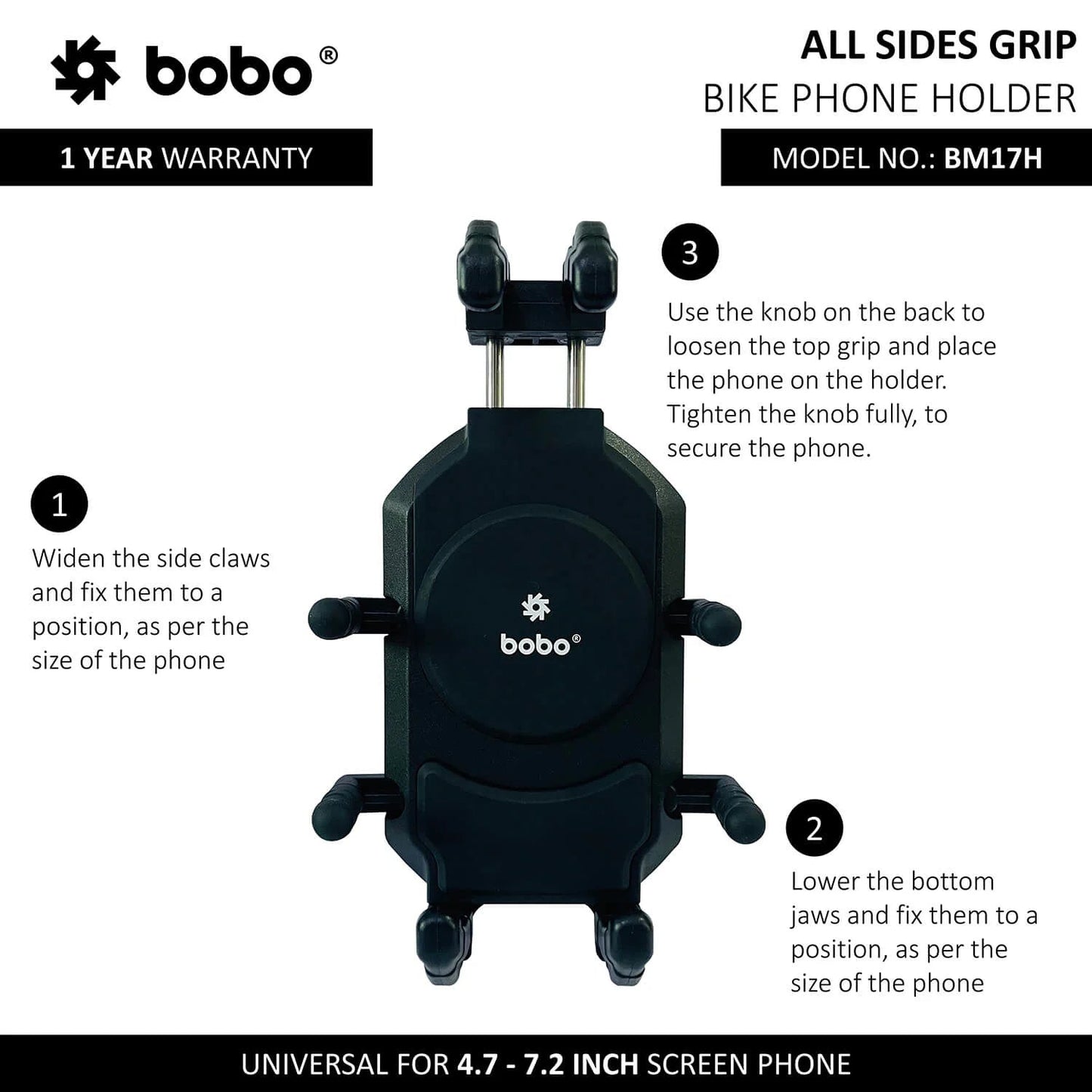 BOBO BM17H/M PRO Anti-Vibration Bike Phone Holder