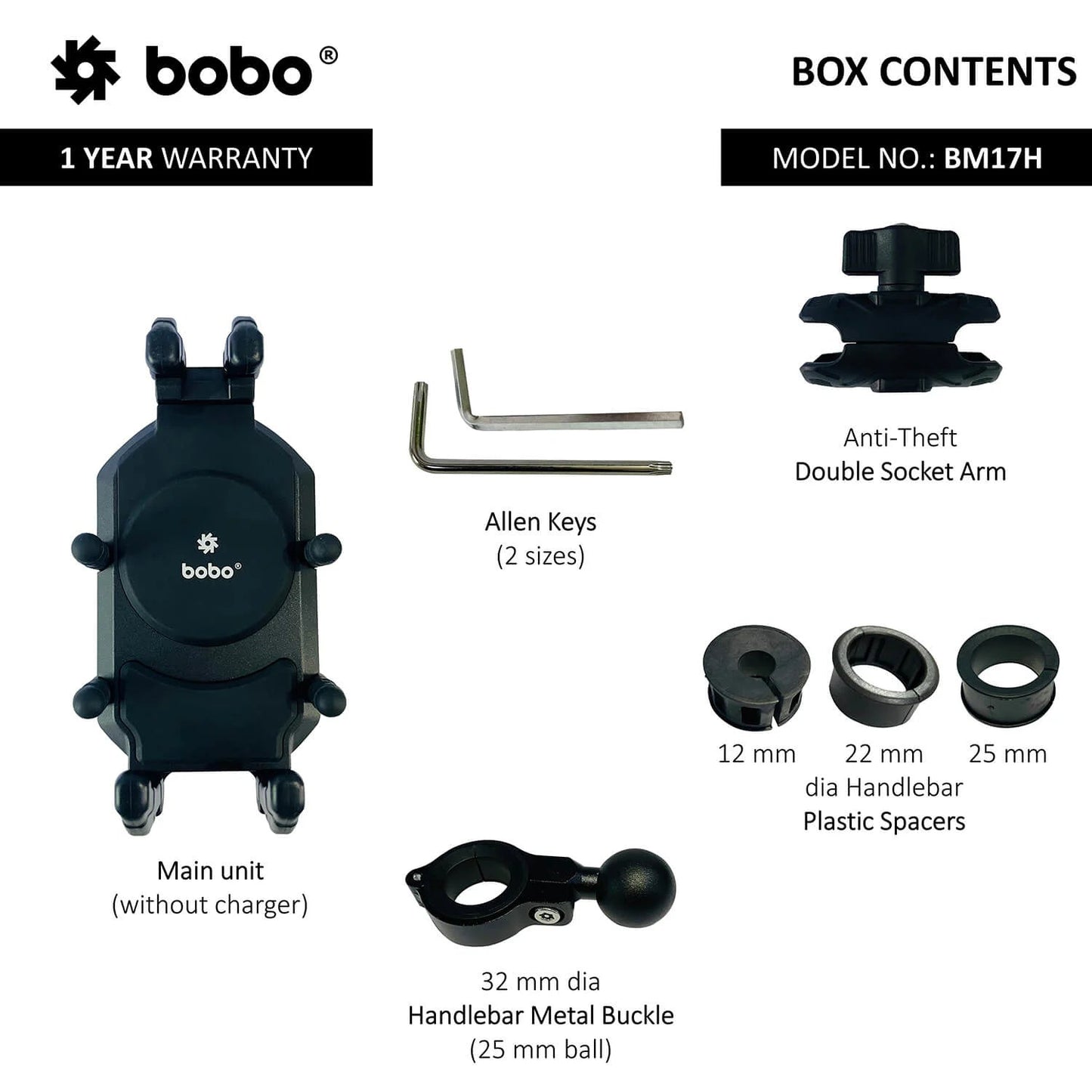 BOBO BM17H/M PRO Anti-Vibration Bike Phone Holder