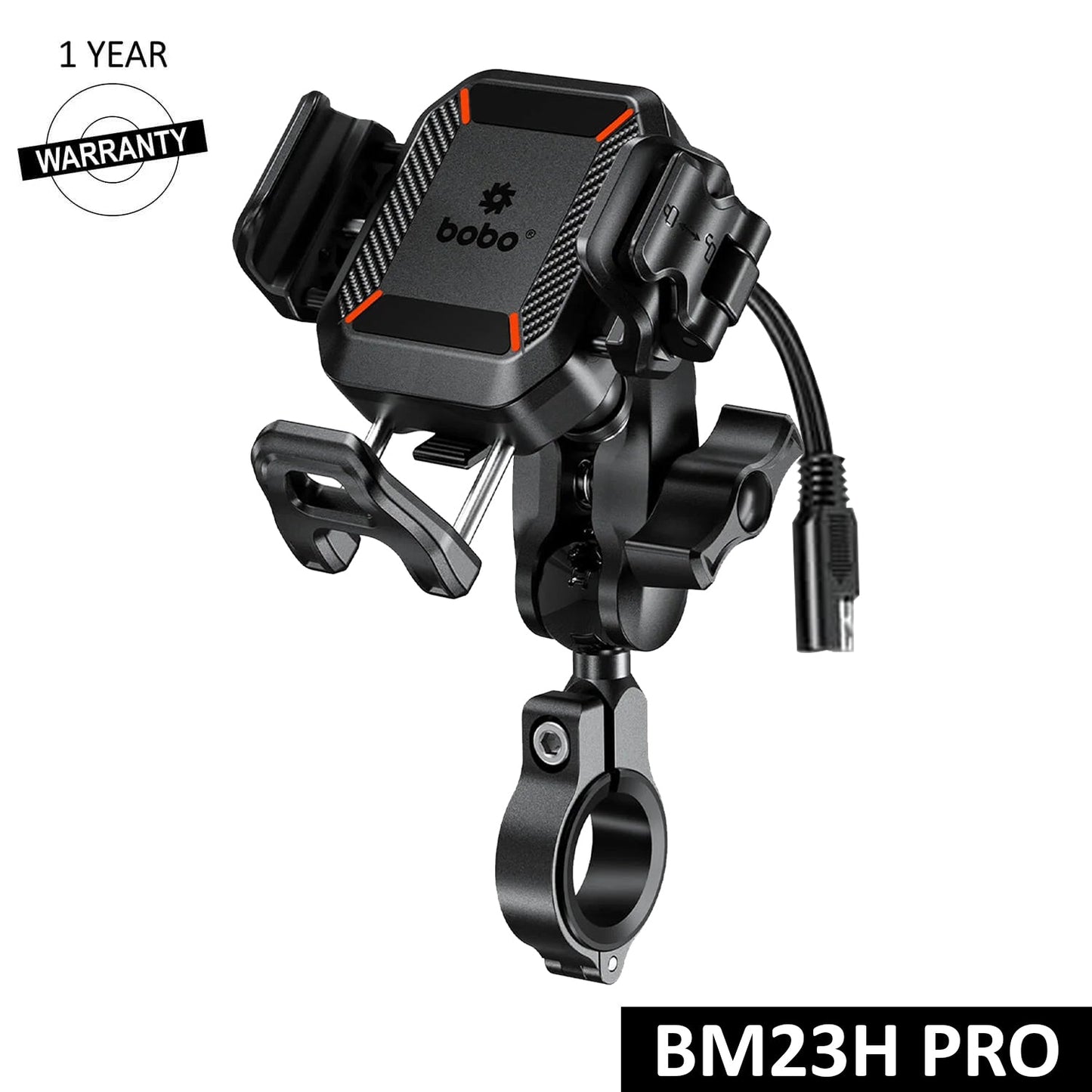 BOBO BM23H/M PRO Bike Phone Holder with Wireless & 36W USB-C Charging and Anti Vibration