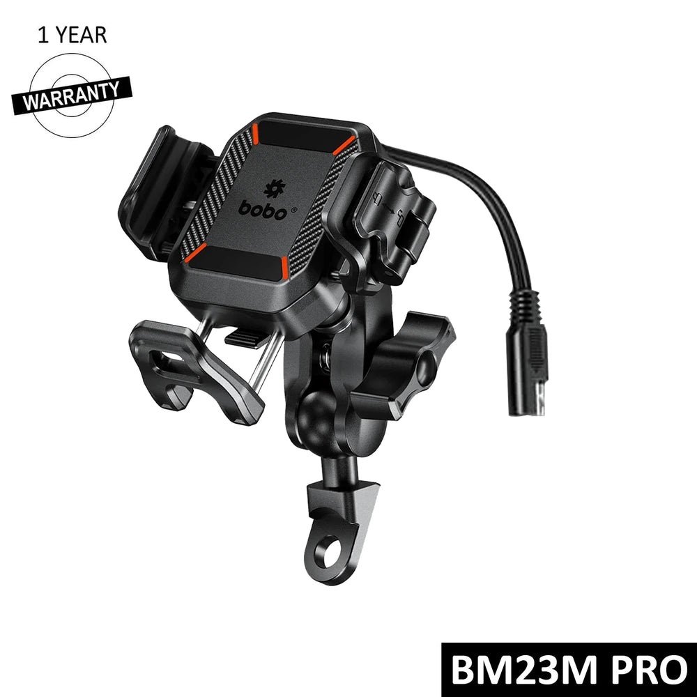 BOBO BM23H/M PRO Bike Phone Holder with Wireless & 36W USB-C Charging and Anti Vibration