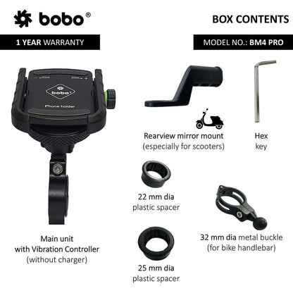 BOBO BM4 PRO Bike Phone Holder with Vibration Controller