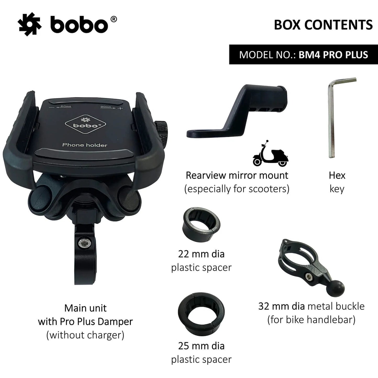 BOBO BM4 PRO PLUS Bike Phone Holder with PRO PLUS Vibration Damper