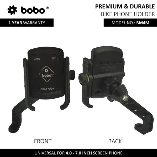 BOBO BM4M Bike Phone Holder Long Rear view Mirror Mount