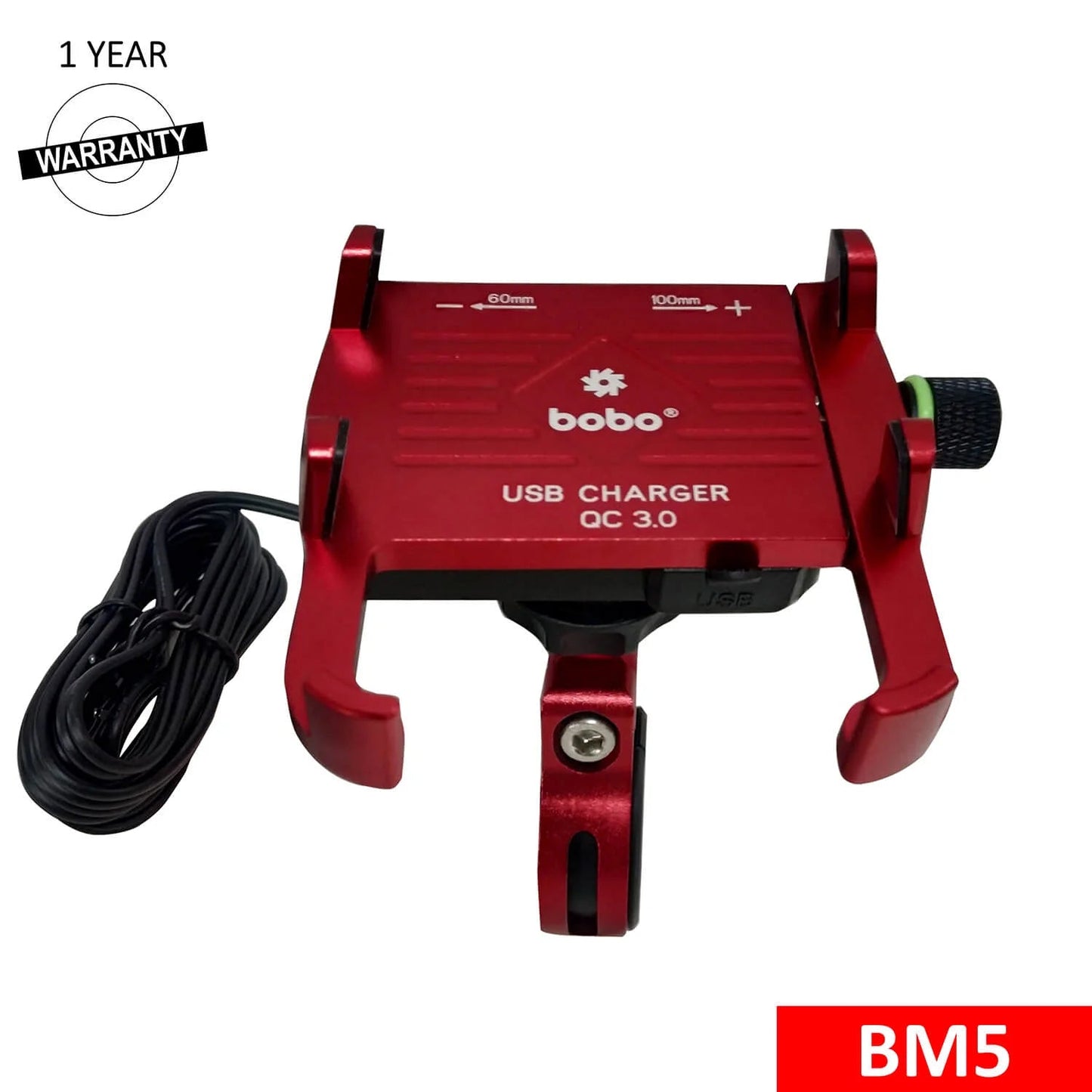 BOBO BM5 Aluminium Bike Phone Holder With Fast USB 3.0 Charger