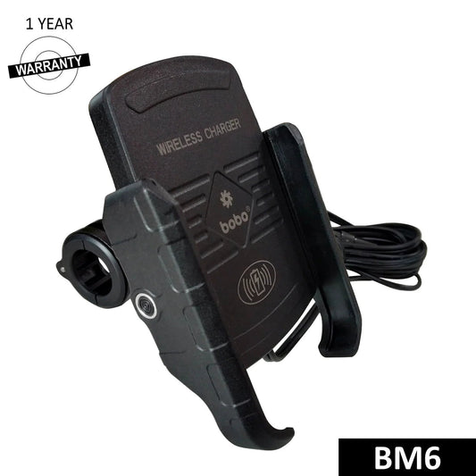 BOBO BM6 Bike Phone Holder with Fast 15W Wireless Charger