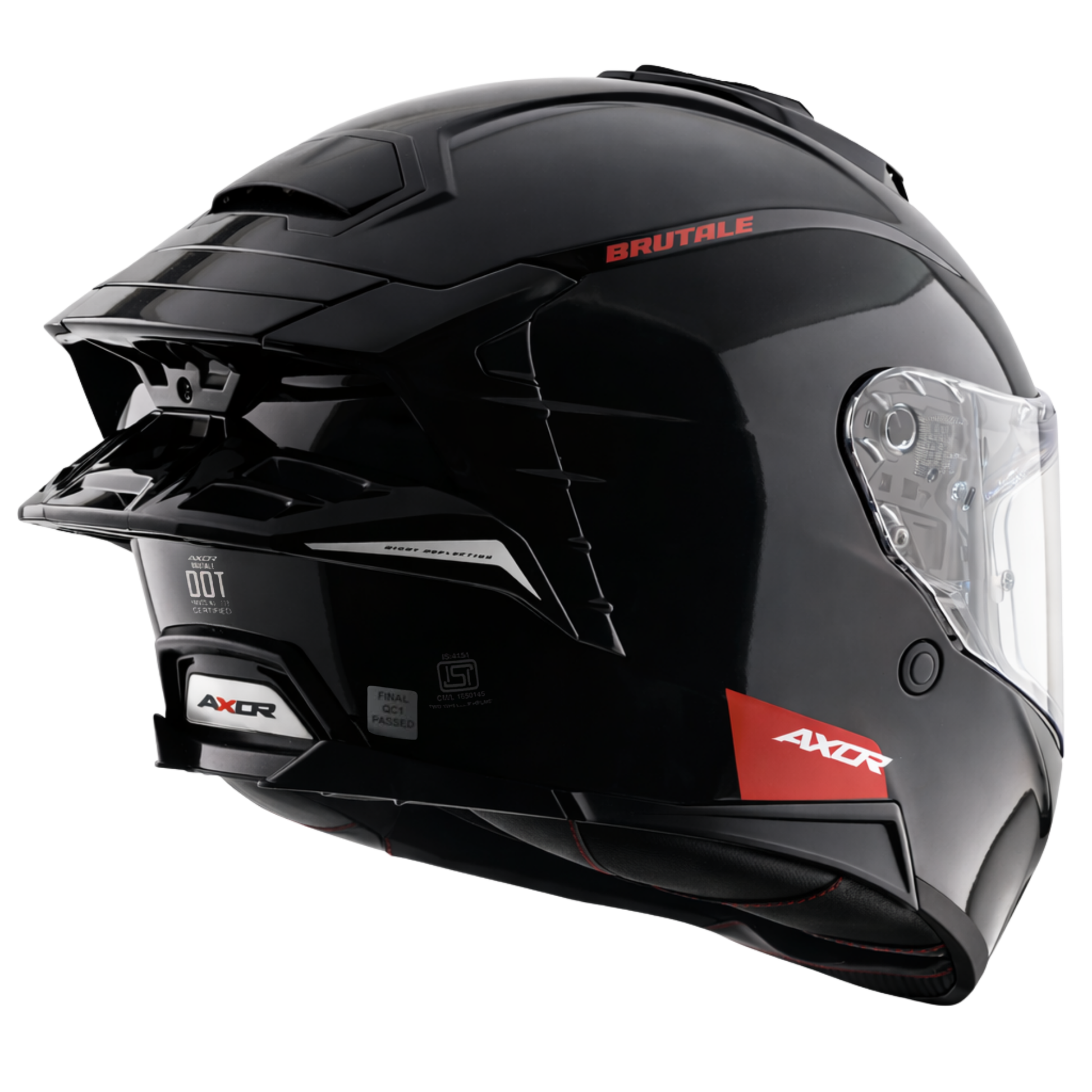 Brutale Solid Colors Dual Spoiler Helmet