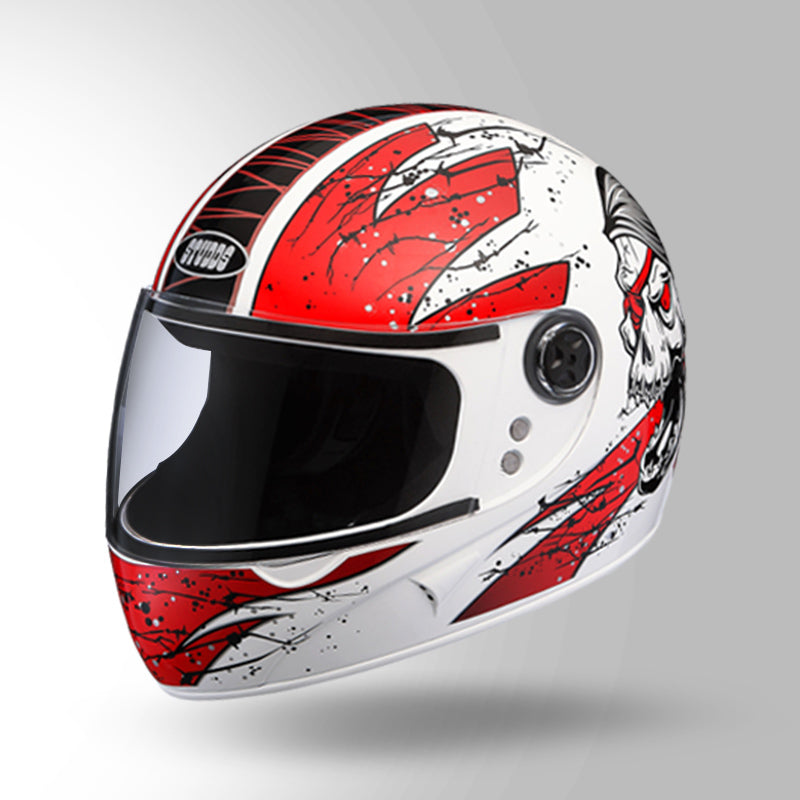 CHROME D3 DECOR WHITE & RED