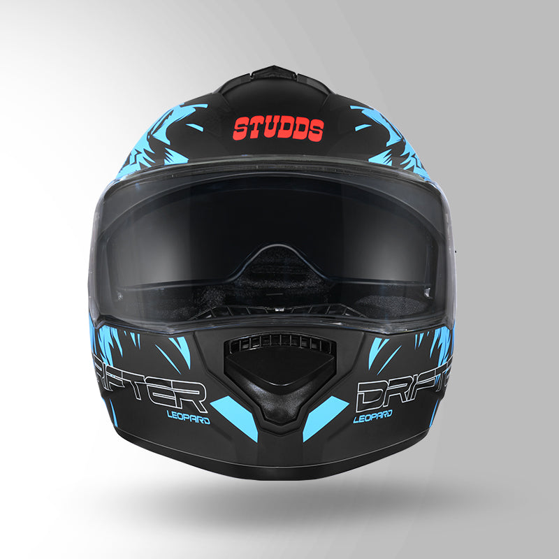 DRIFTER D2 LEOPARD DECOR MATT BLACK & BLUE