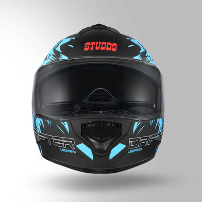 DRIFTER D2 LEOPARD DECOR MATT BLACK & BLUE