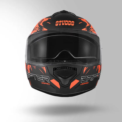 DRIFTER D2 LEOPARD DECOR MATT BLACK & ORANGE