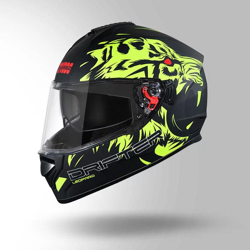 DRIFTER D2 LEOPARD DECOR MATT BLACK & YELLOW