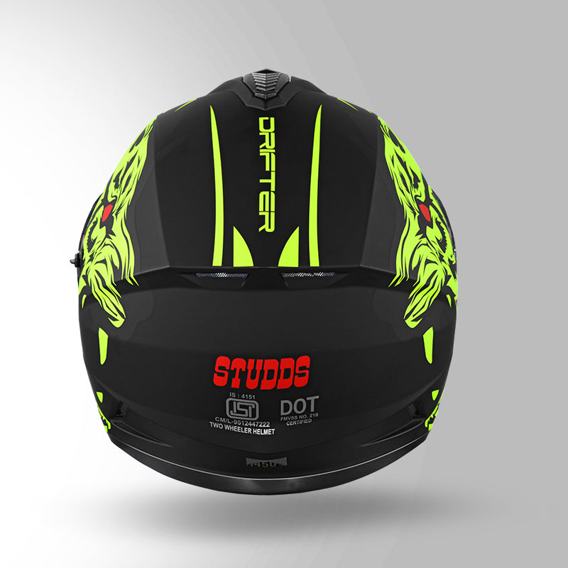 DRIFTER D2 LEOPARD DECOR MATT BLACK & YELLOW