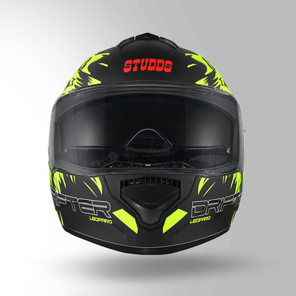 DRIFTER D2 LEOPARD DECOR MATT BLACK & YELLOW