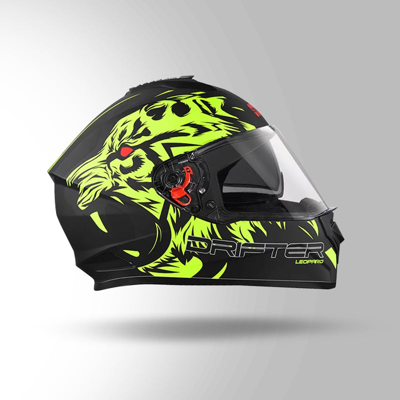 DRIFTER D2 LEOPARD DECOR MATT BLACK & YELLOW