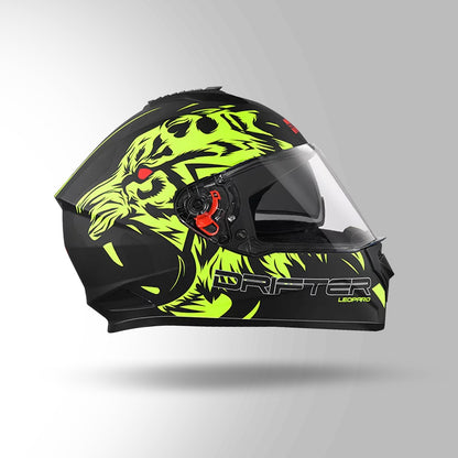 DRIFTER D2 LEOPARD DECOR MATT BLACK & YELLOW