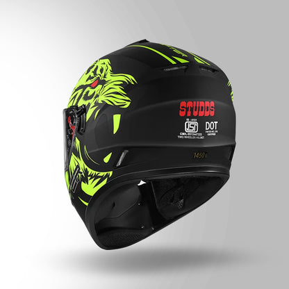DRIFTER D2 LEOPARD DECOR MATT BLACK & YELLOW
