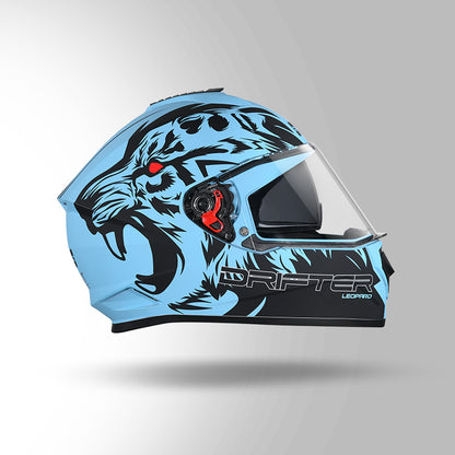 DRIFTER D2 LEOPARD DECOR MATT BLUE & BLACK